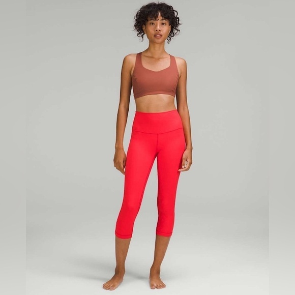 Lululemon Align High Rise Buttery Soft Crop 21" Athletic Leggings in Love Red 2 - Picture 3 of 8